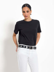 Cintura in pelle stampa cocco con occhielli | Uncategorized da donna
