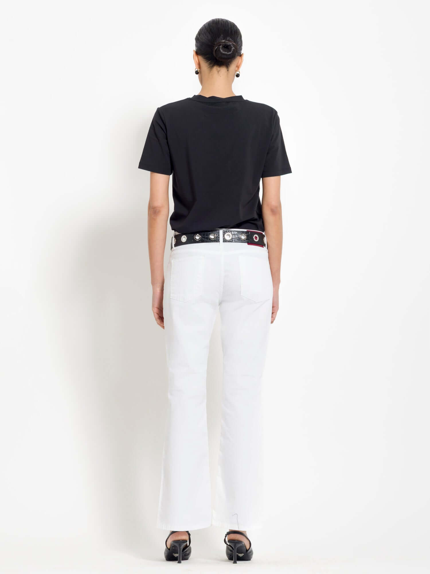 Cintura in pelle stampa cocco con occhielli | Uncategorized da donna