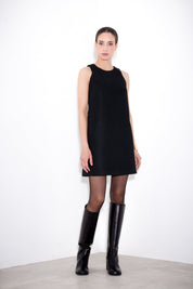 Short dress in double mesh