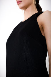 Short dress in double mesh