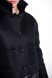 Short jacket in double mesh