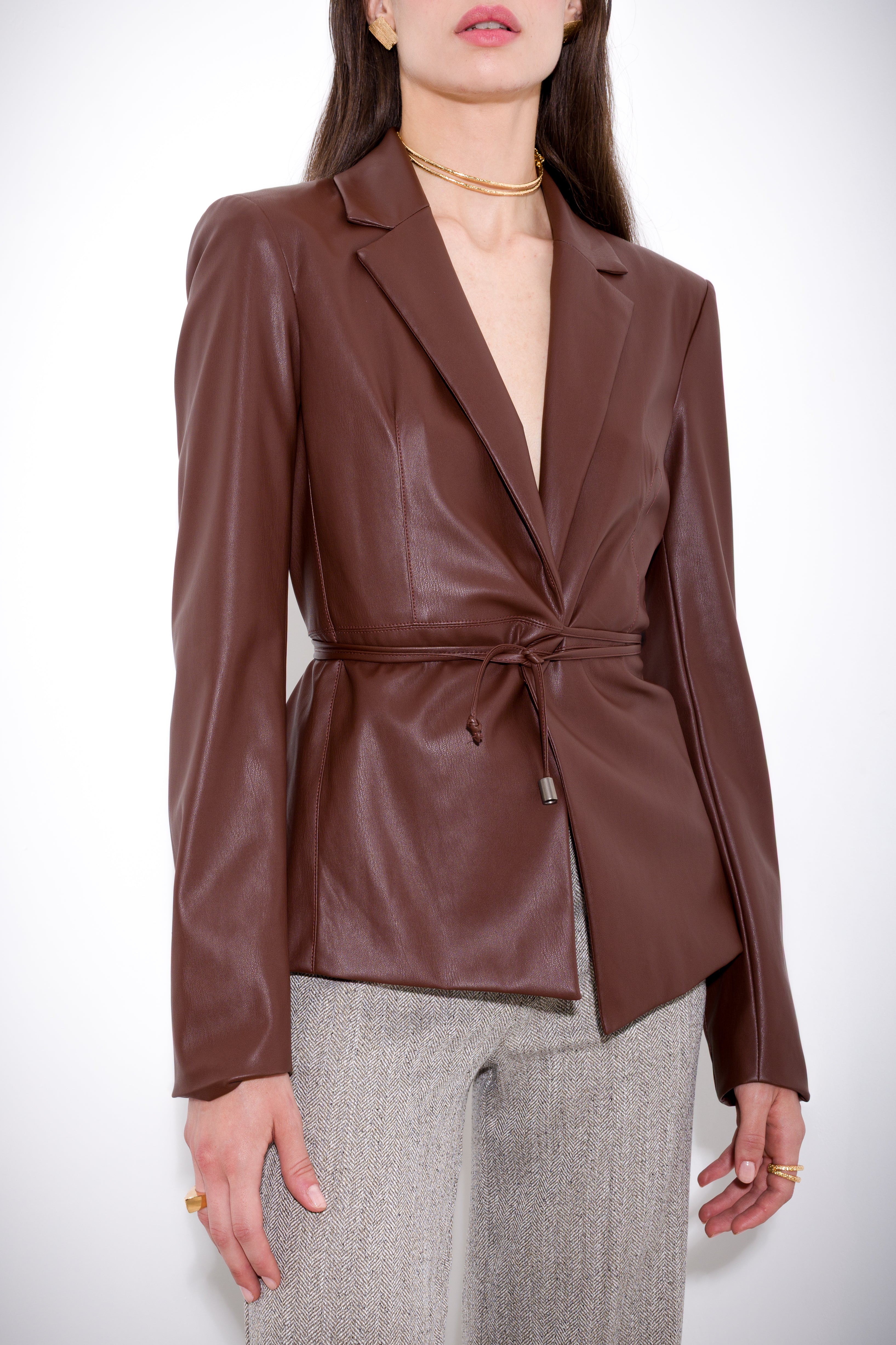 Faux leather jacket