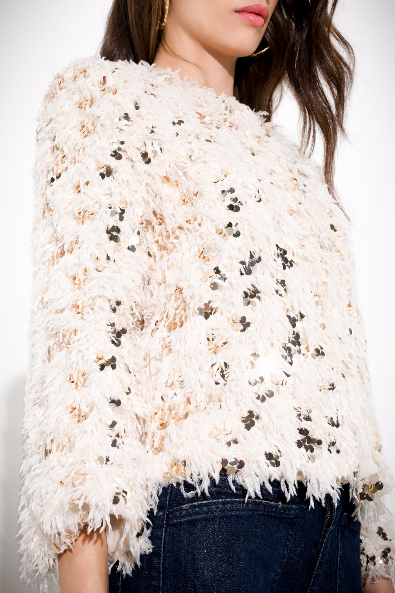 Giacca corta paillettes