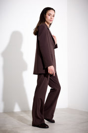 Oversized blazer in wool canvas