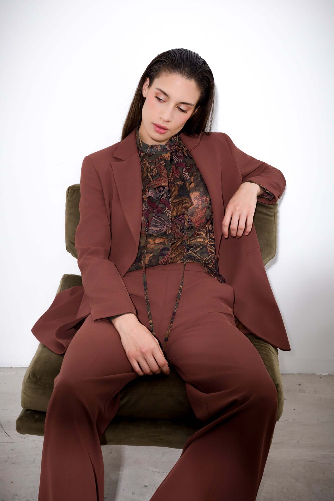 Camicia stampa forest con rouches - Compagnia Italiana