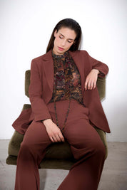 Camicia stampa forest con rouches - Compagnia Italiana