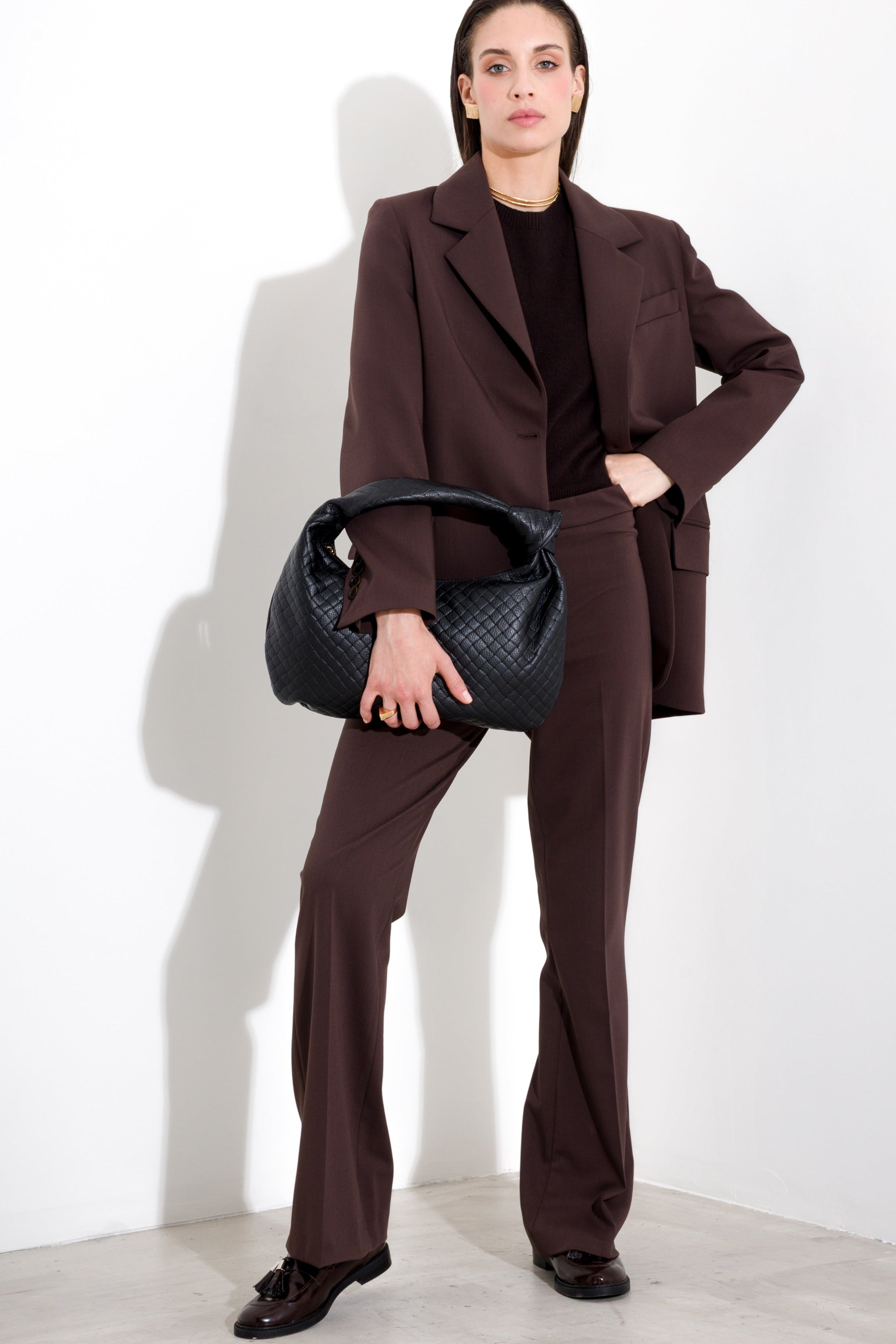 Pantalone flare in tela lana - Compagnia Italiana