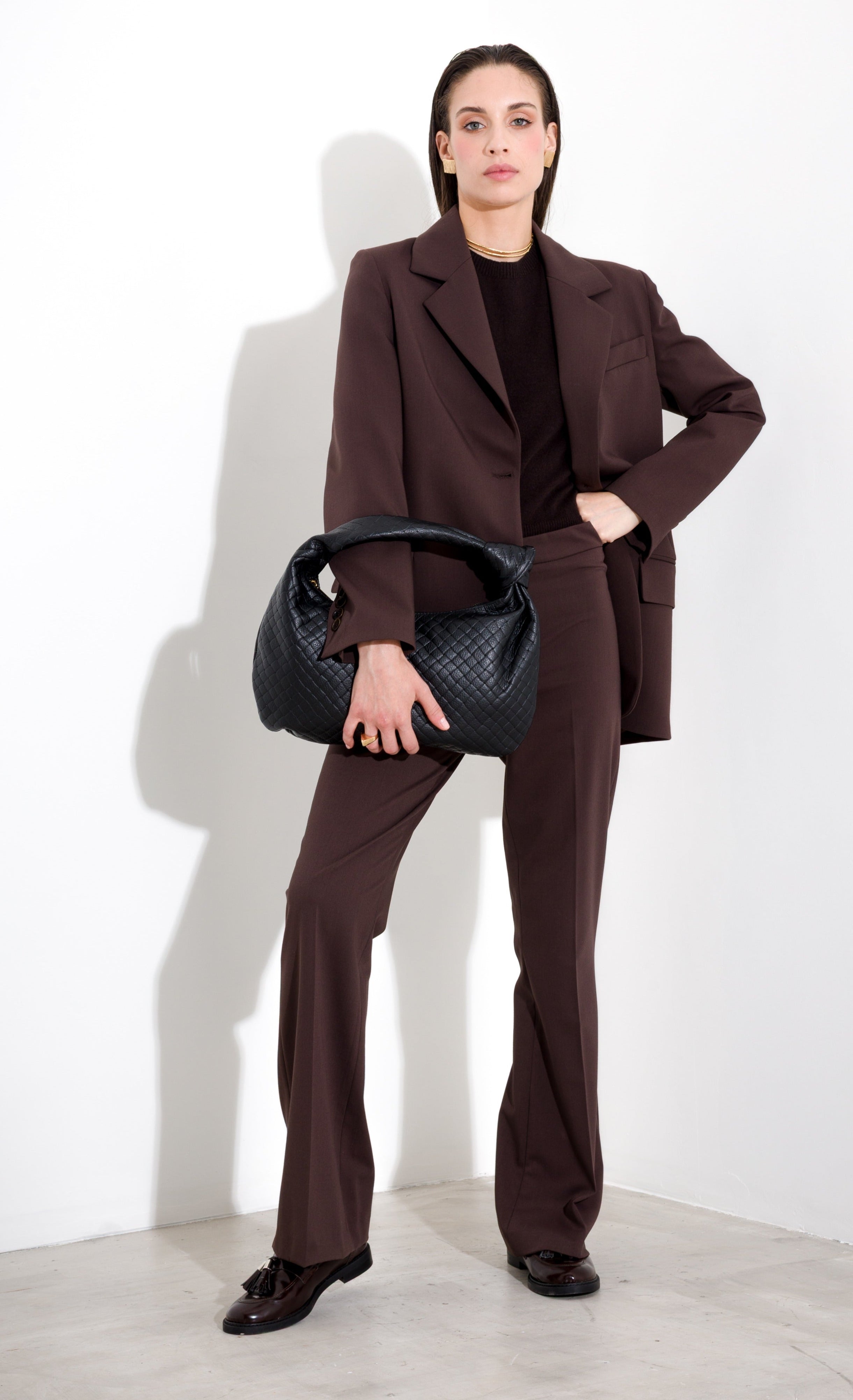 Pantalone flare in tela lana - Compagnia Italiana