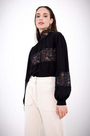 Camicia in georgette con pizzo - Compagnia Italiana