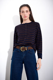 -C255-589_NAVY BLUE/CHOCO