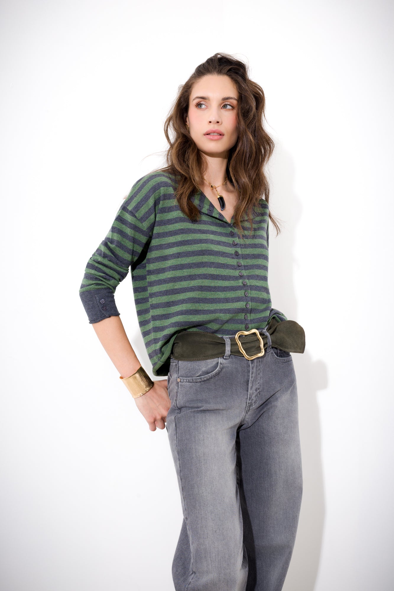Striped cardigan