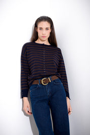 -C255-589_NAVY BLUE/CHOCO