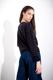 -C255-589_NAVY BLUE/CHOCO