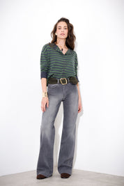 Cotton denim trousers