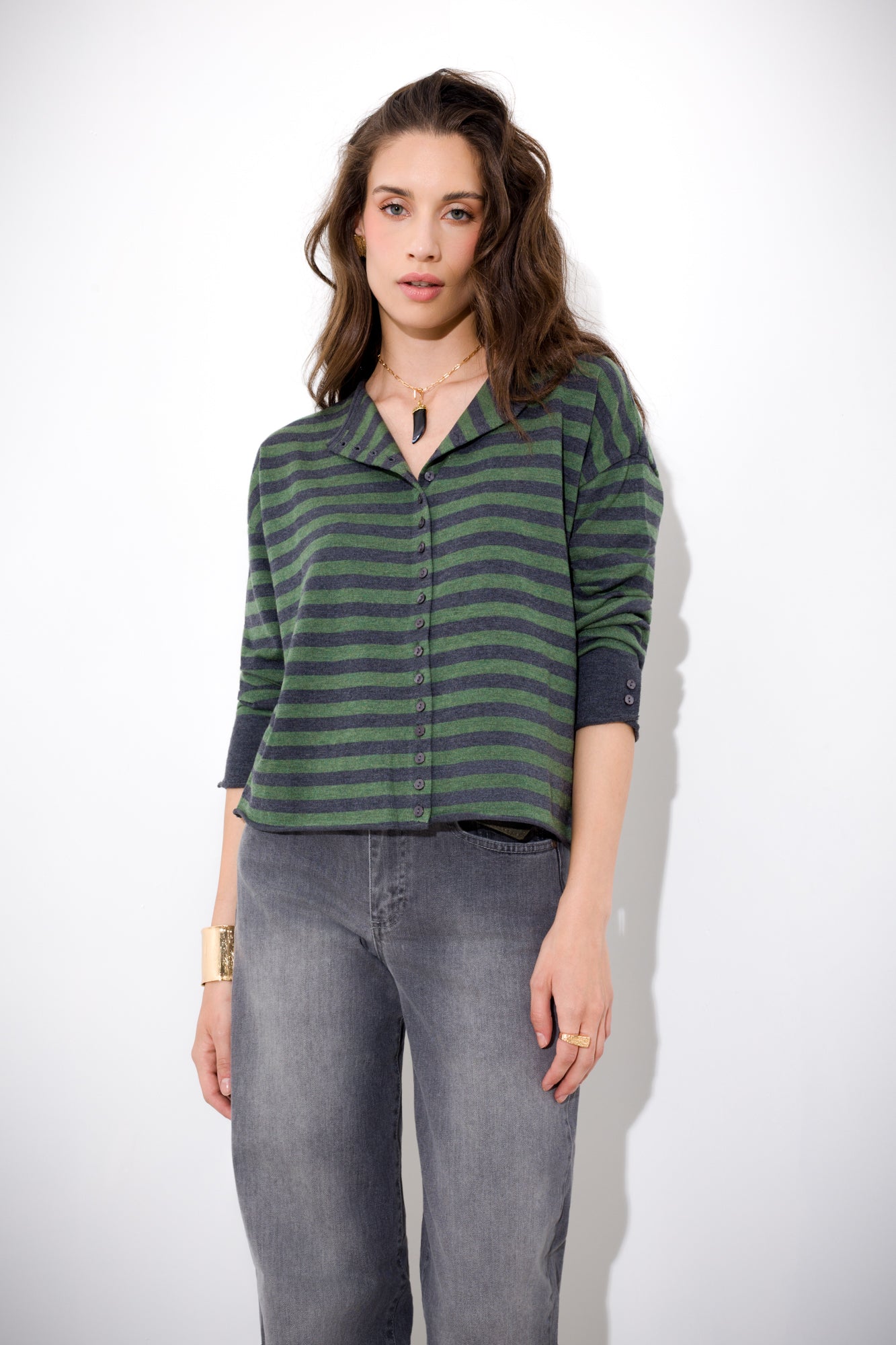 Striped cardigan