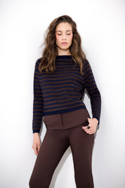 -C255-590_NAVY BLUE/CHOCO