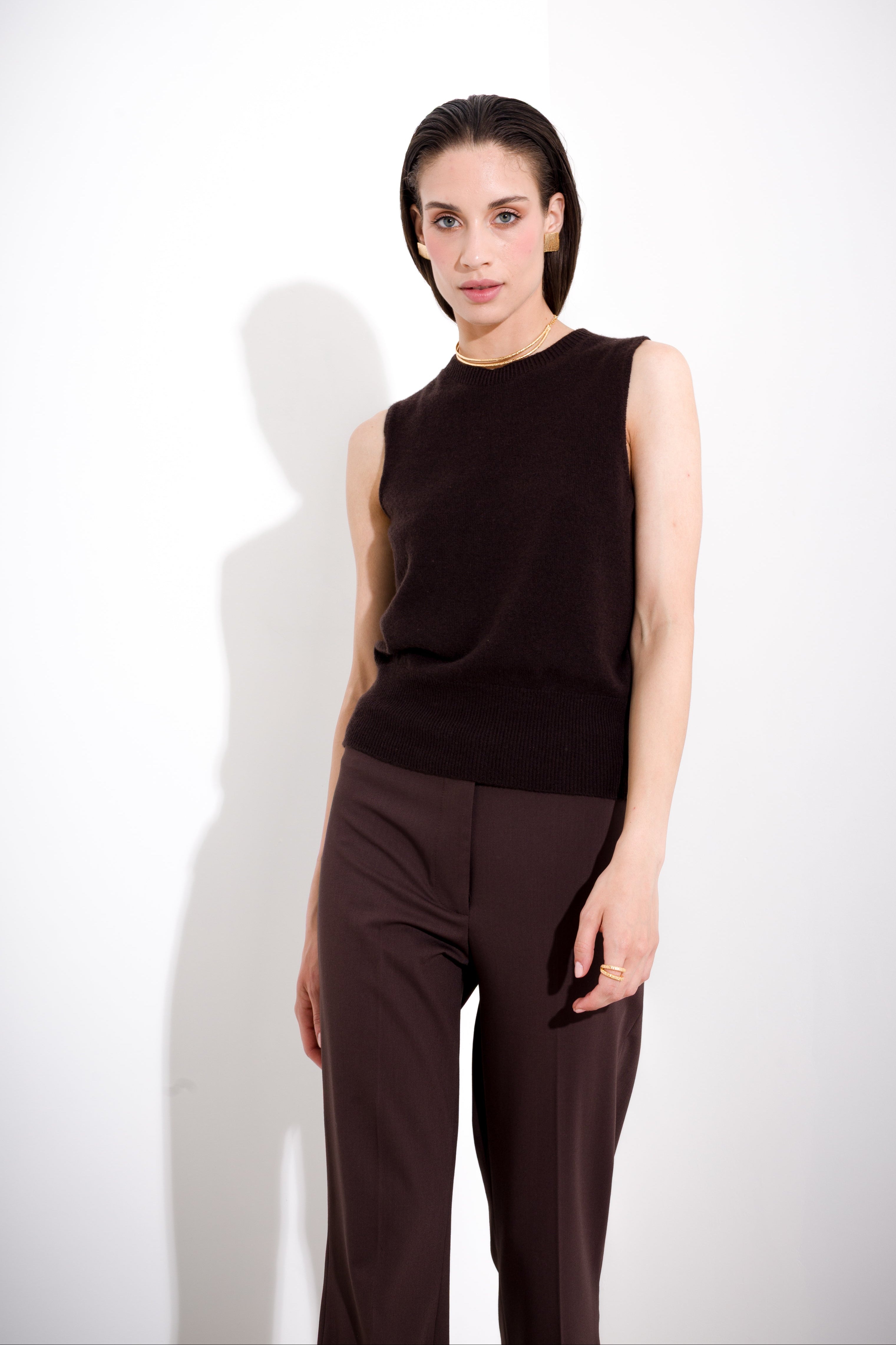 Maglia smanicata in lana e cachemire FRIENDLY SWEATER - Compagnia Italiana