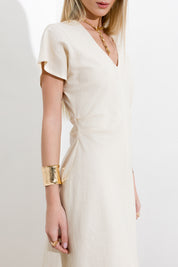 Abito midi in lino viscosa - Compagnia Italiana