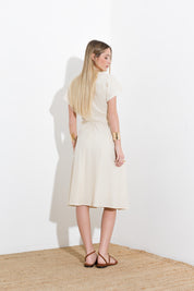 Abito midi in lino viscosa - Compagnia Italiana