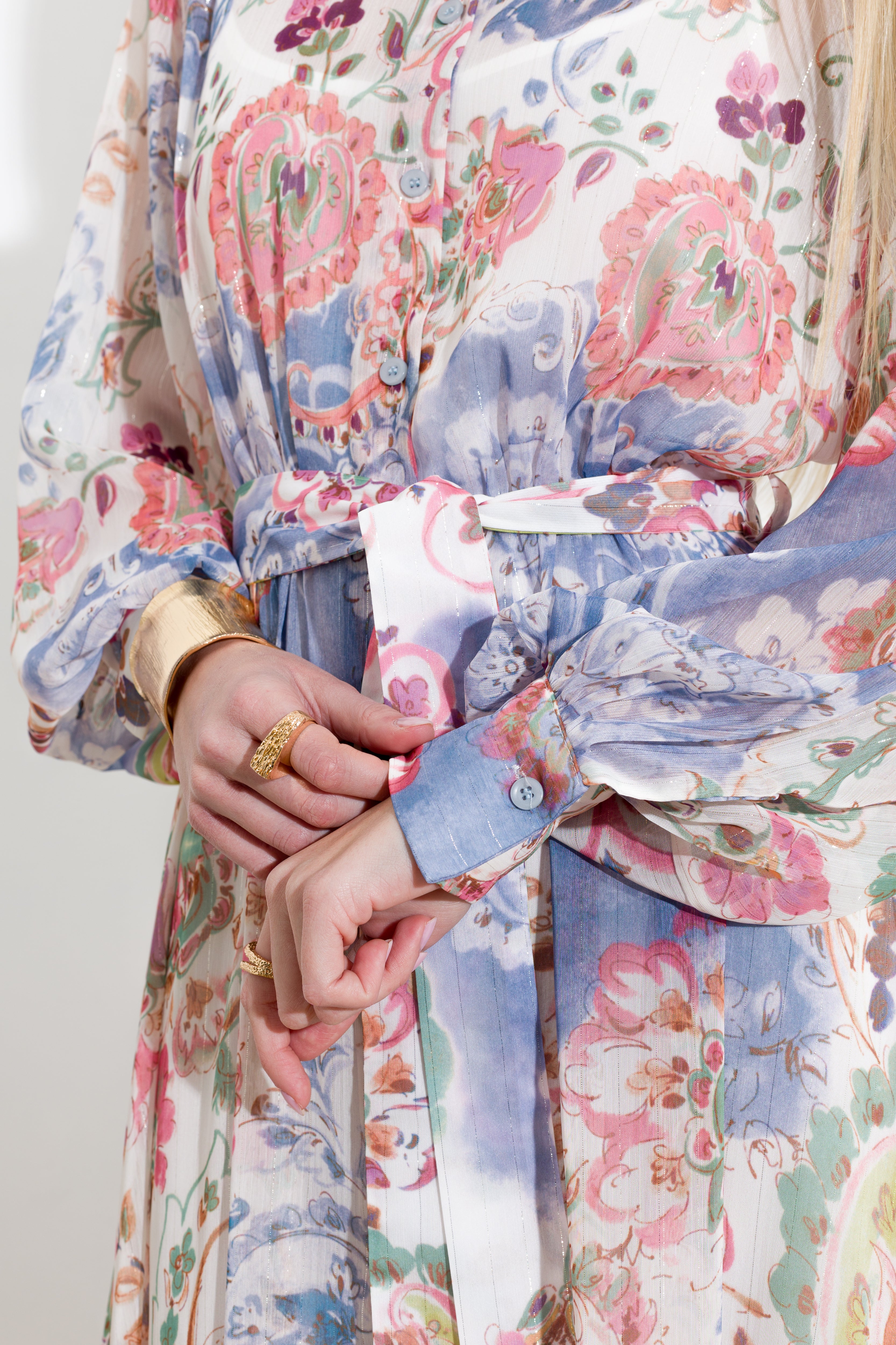 Abito midi stampa cachemire