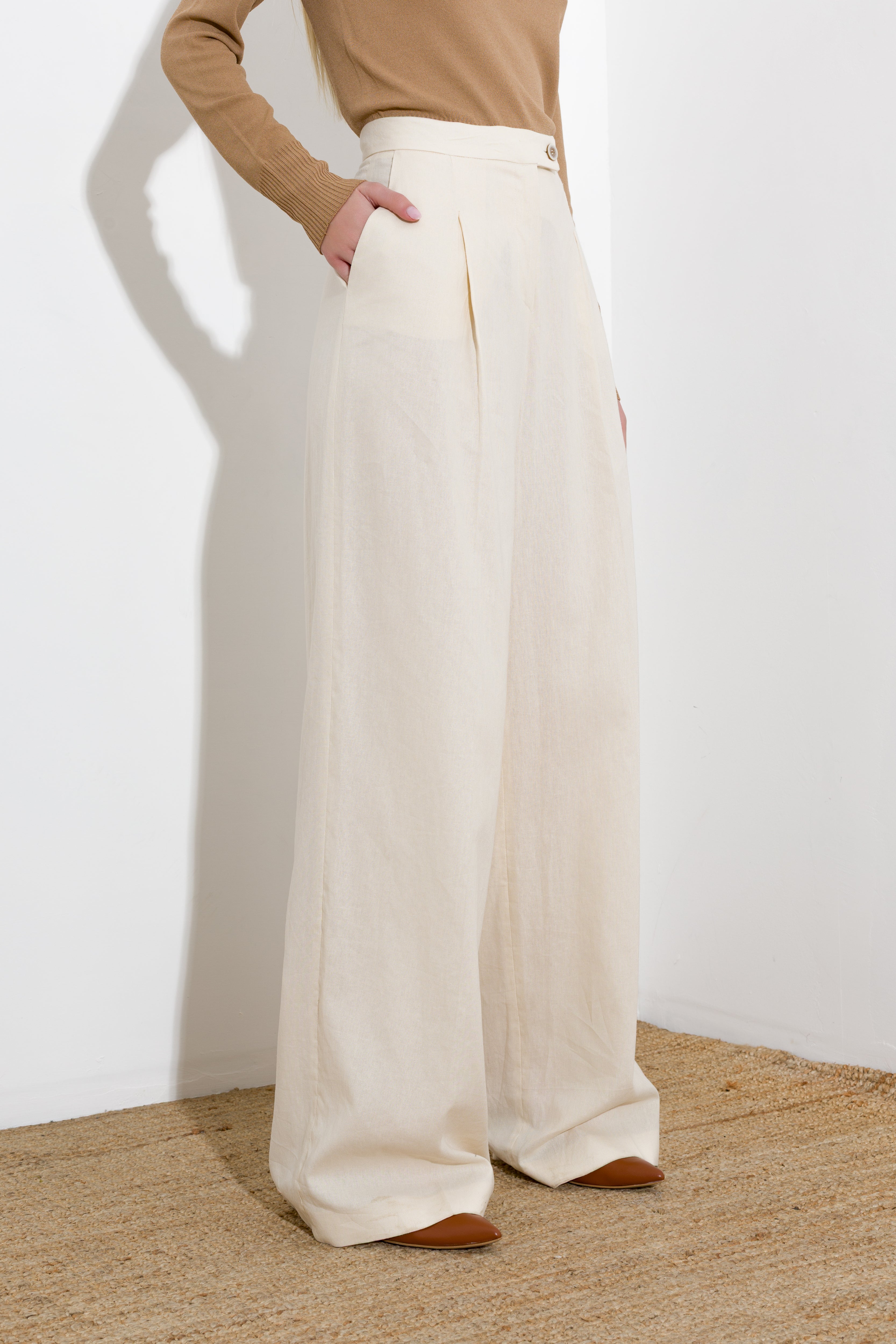 Pantalone in lino viscosa - Compagnia Italiana