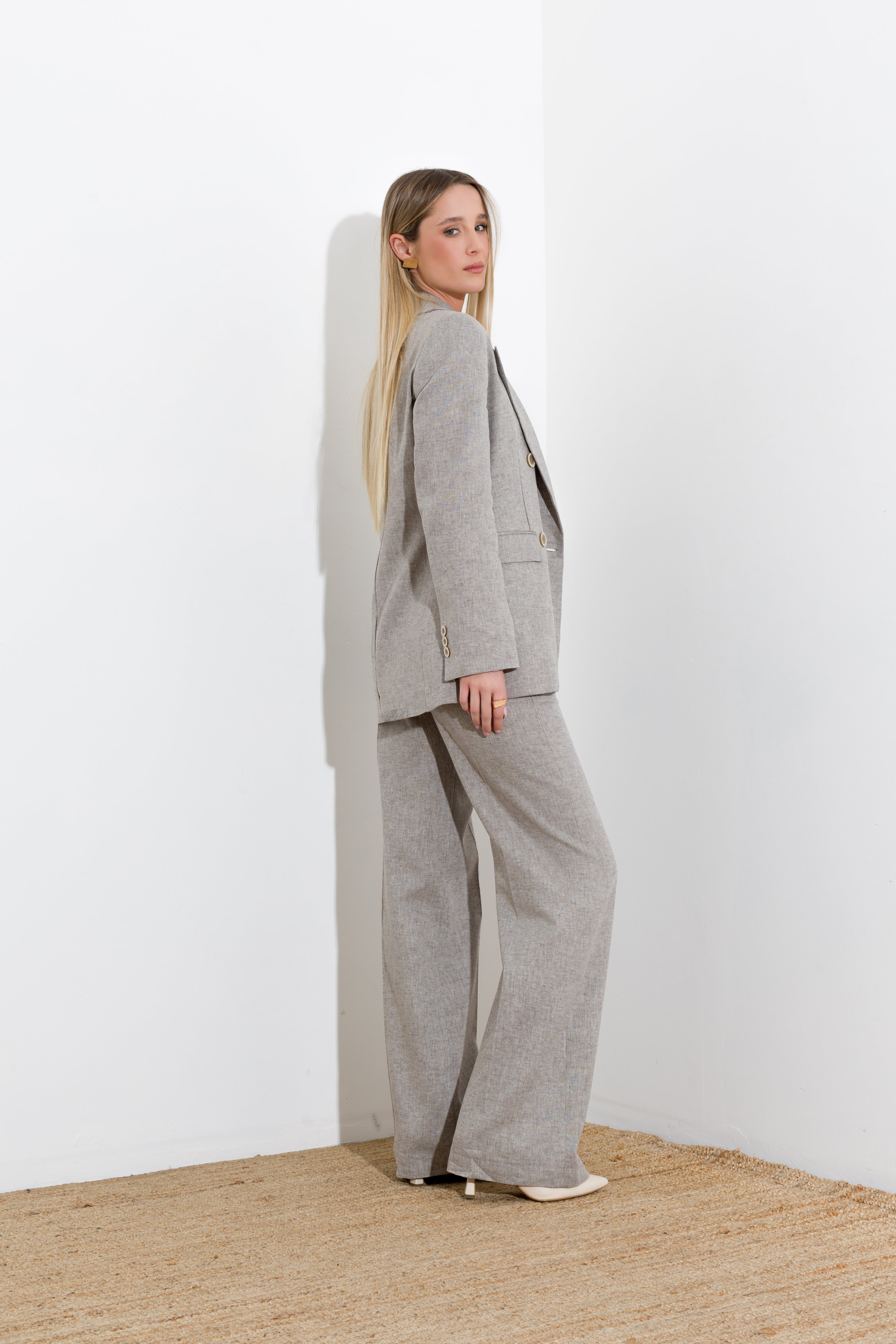 Pantalone in lino cotone