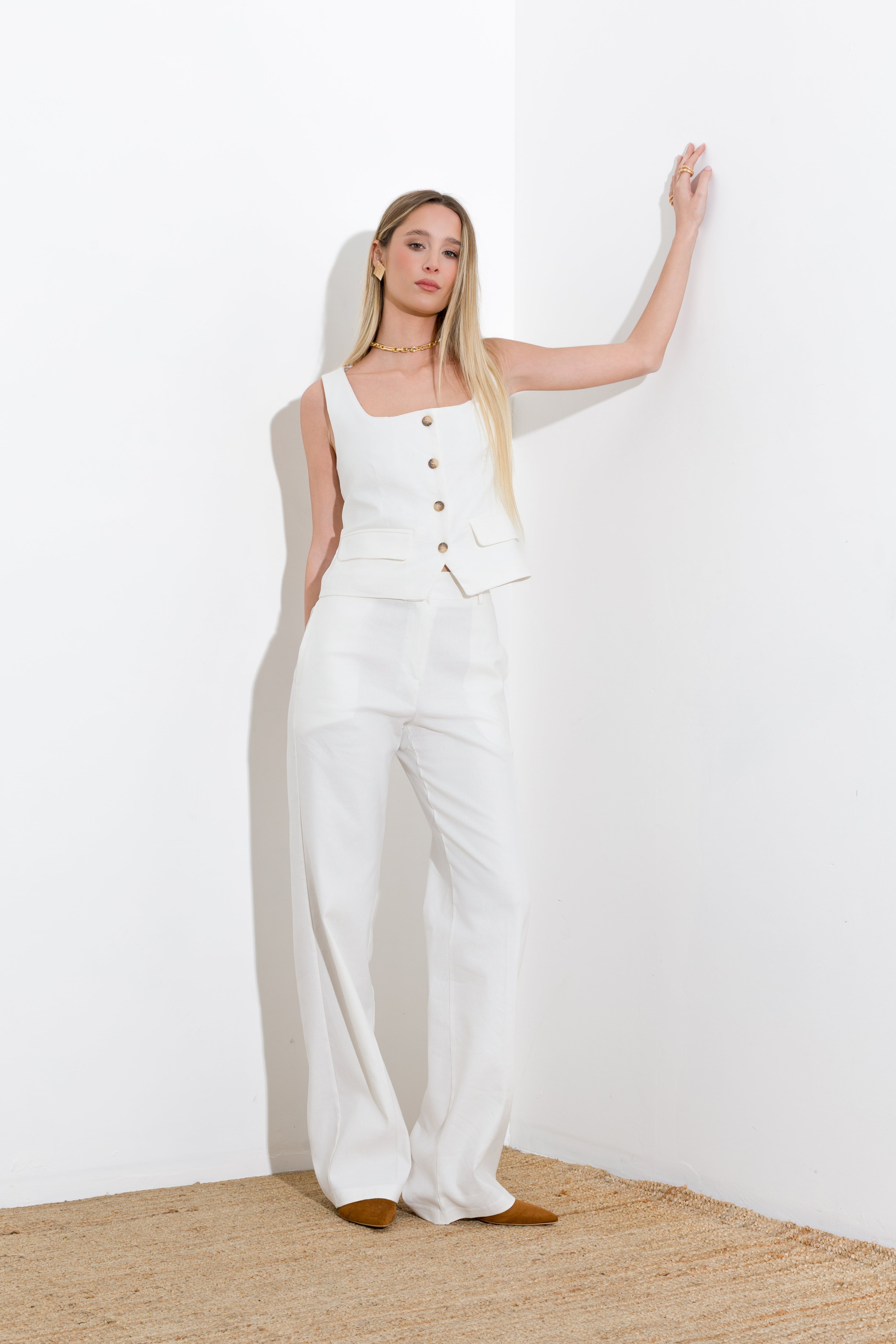 Pantalone in viscosa lino - Compagnia Italiana