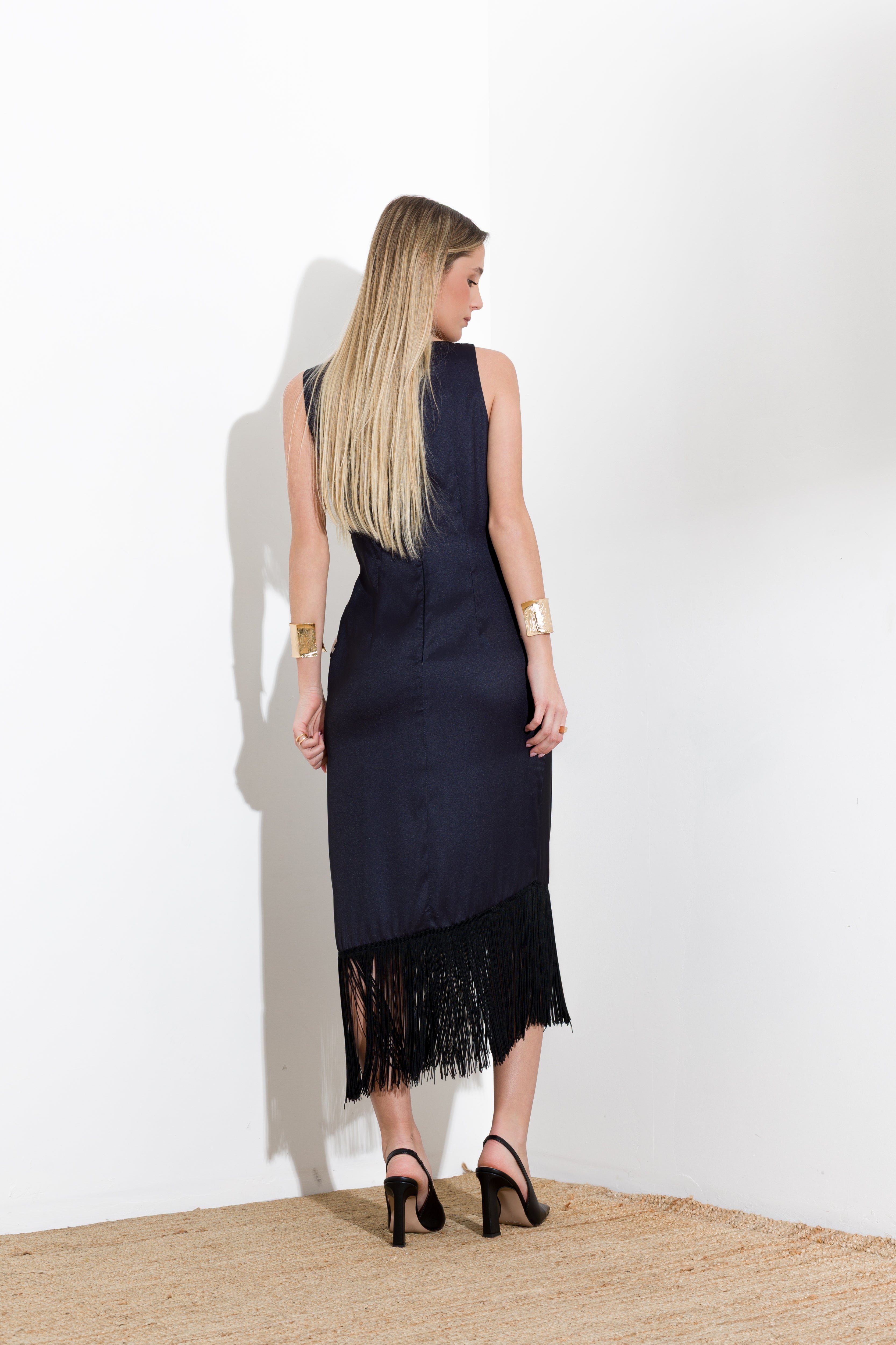 Dress with fringe