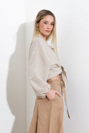 Camicia riga in viscosa