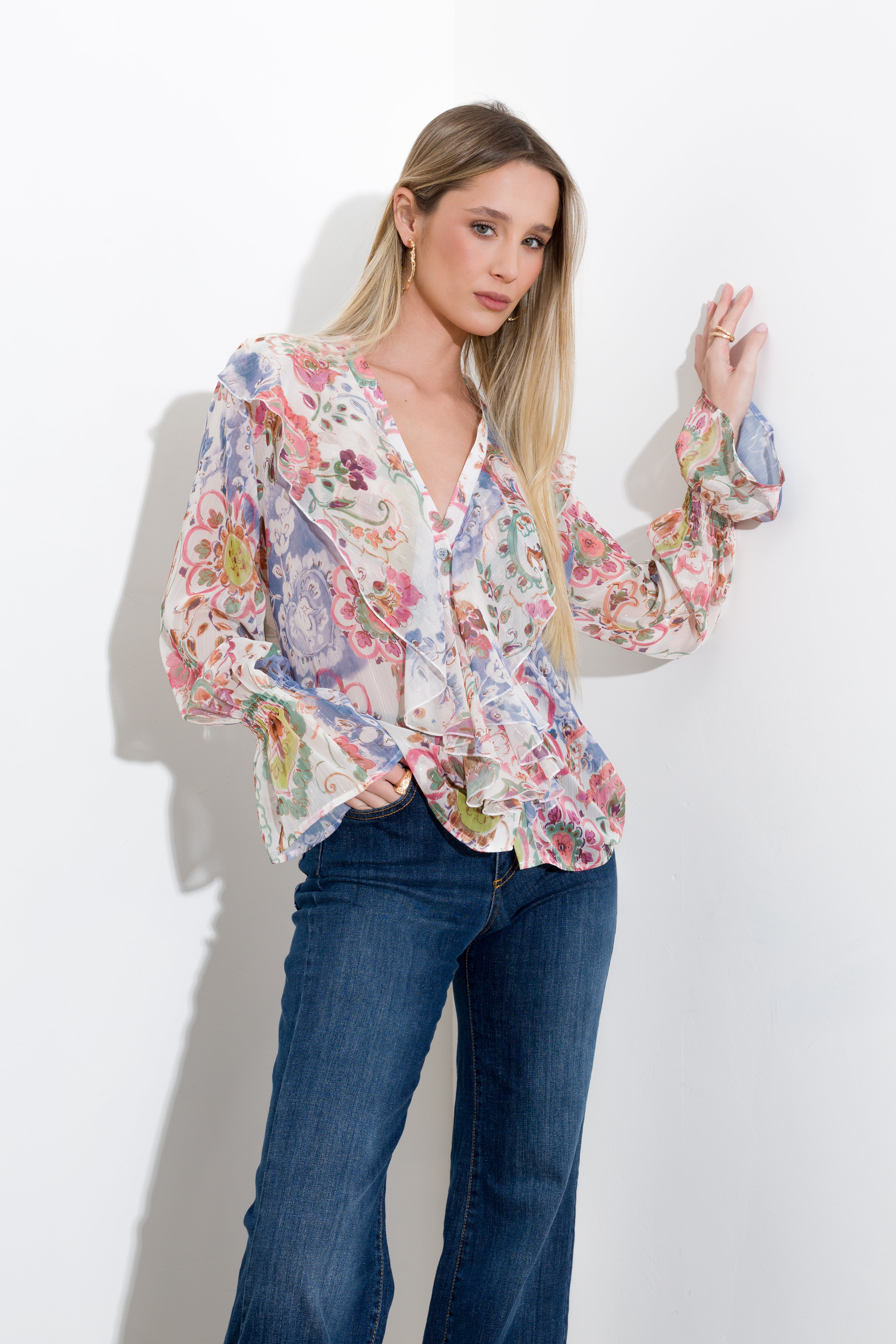 Camicia stampa cachemire