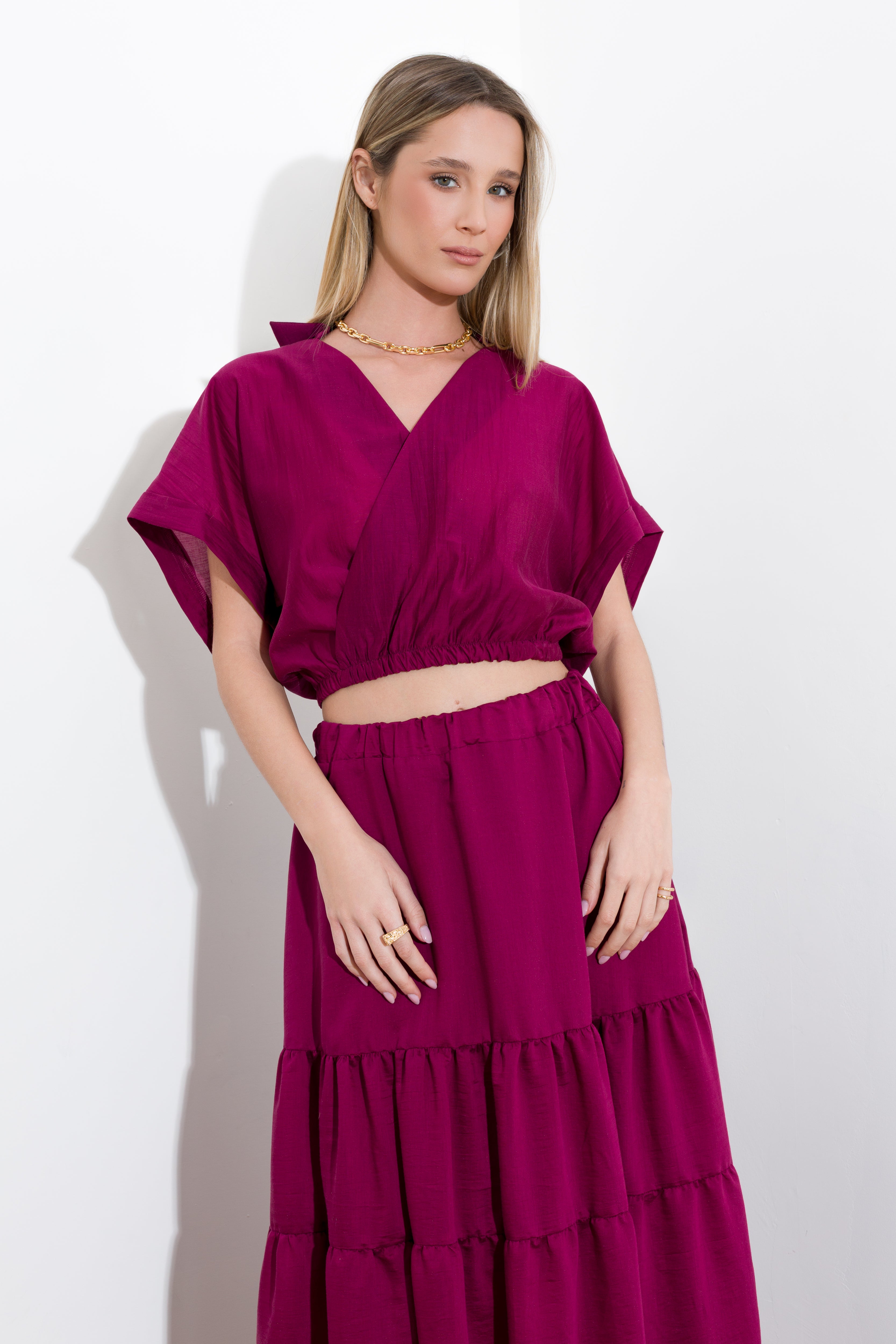 Camicia cropped in tencel - Compagnia Italiana