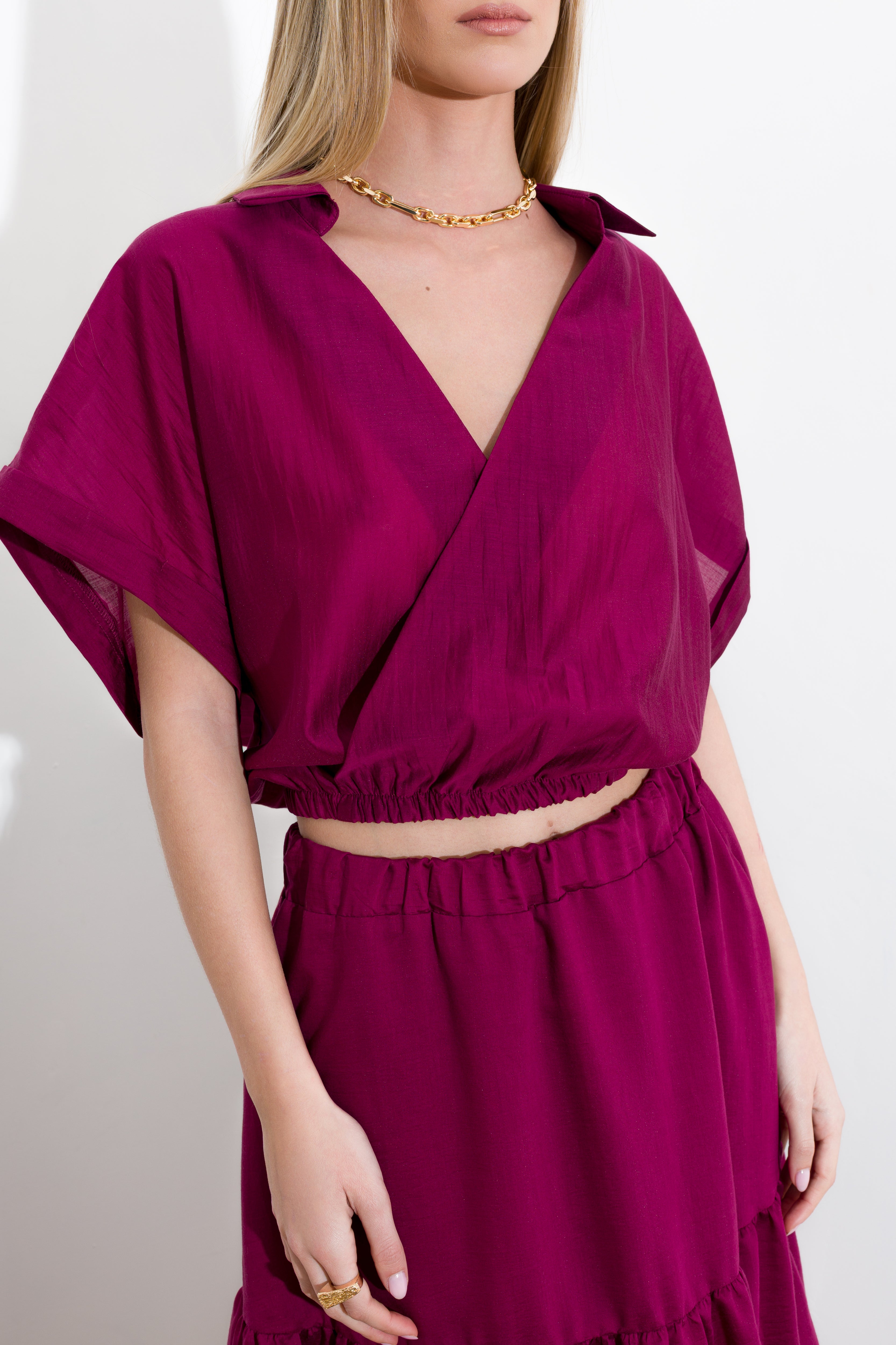 Camicia cropped in tencel - Compagnia Italiana
