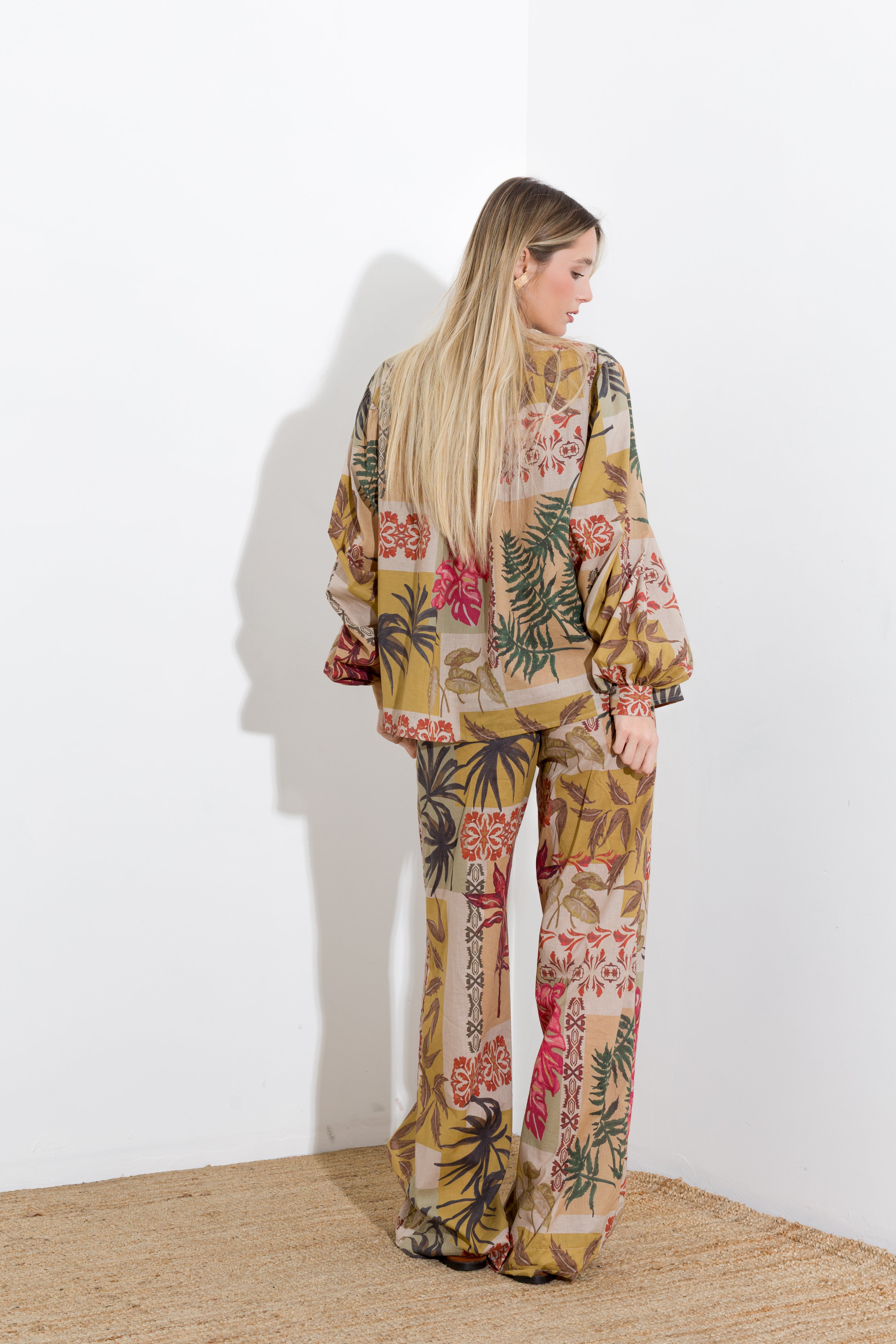 Blusa in mussola di cotone stampato - Compagnia Italiana