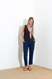 Pantalone con risvolto