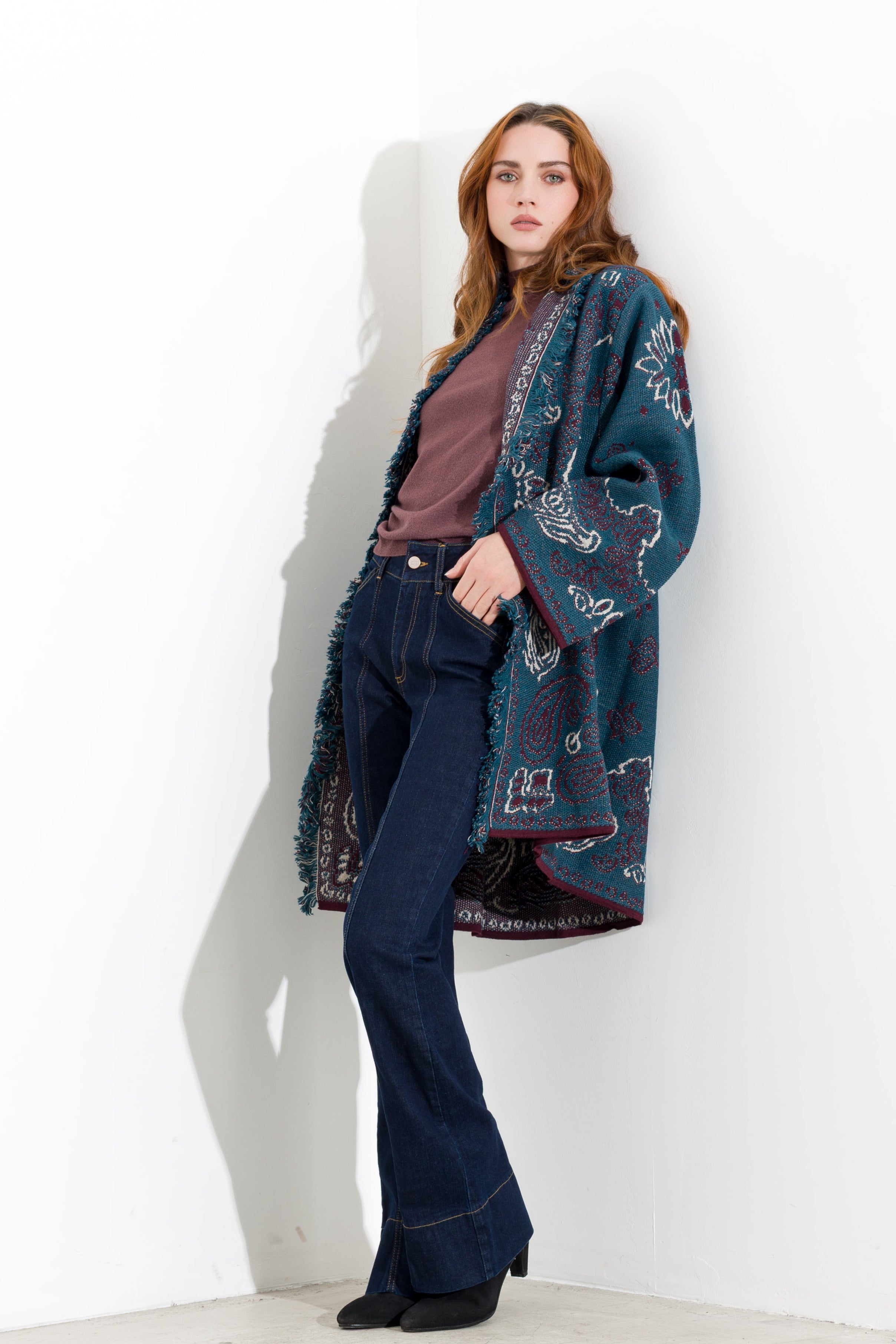Cappotto in maglia con frange - Compagnia Italiana
