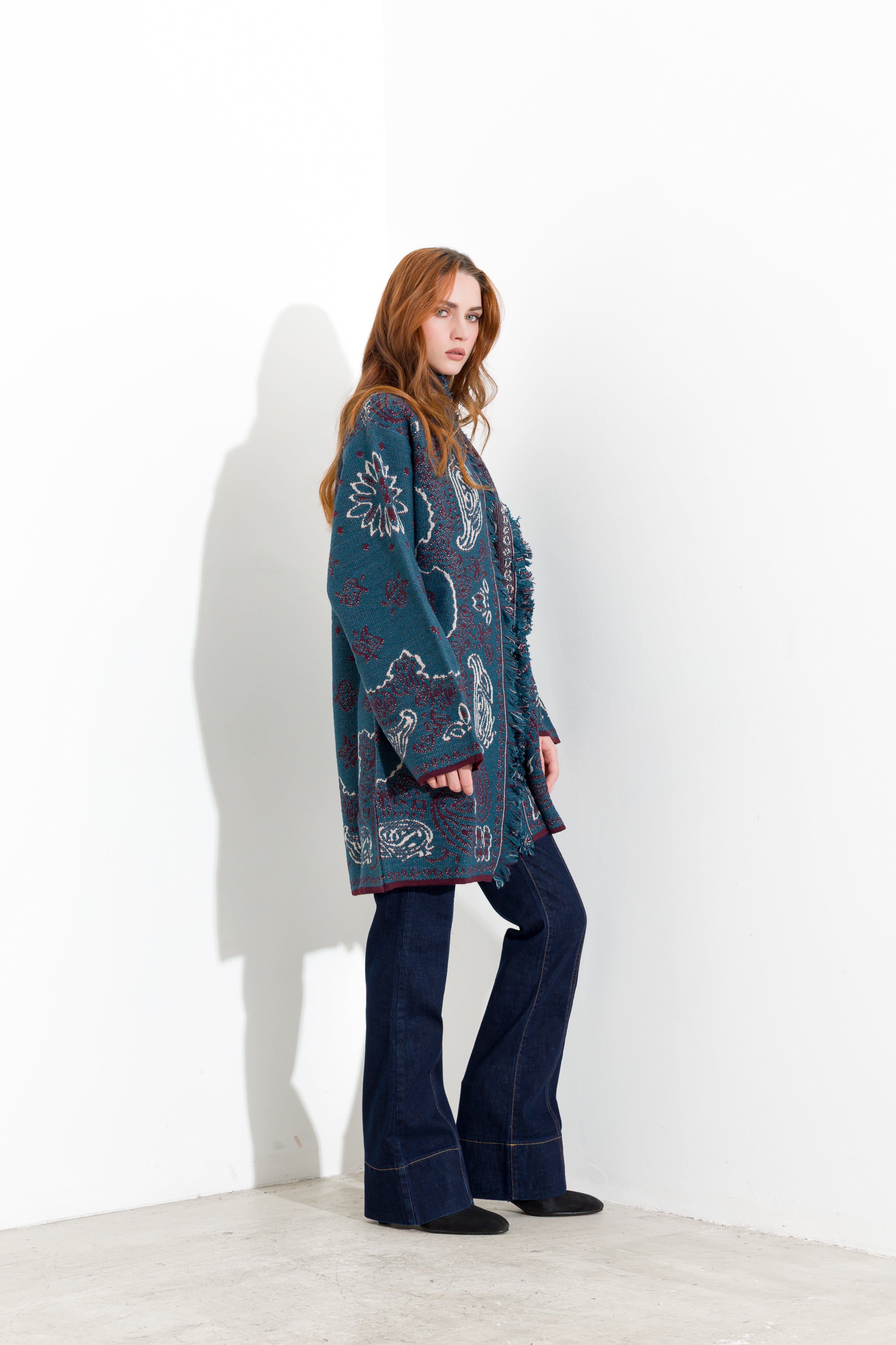 Cappotto in maglia con frange - Compagnia Italiana