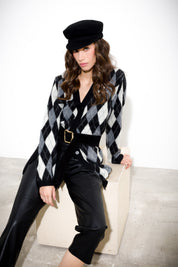 Faux leather trousers