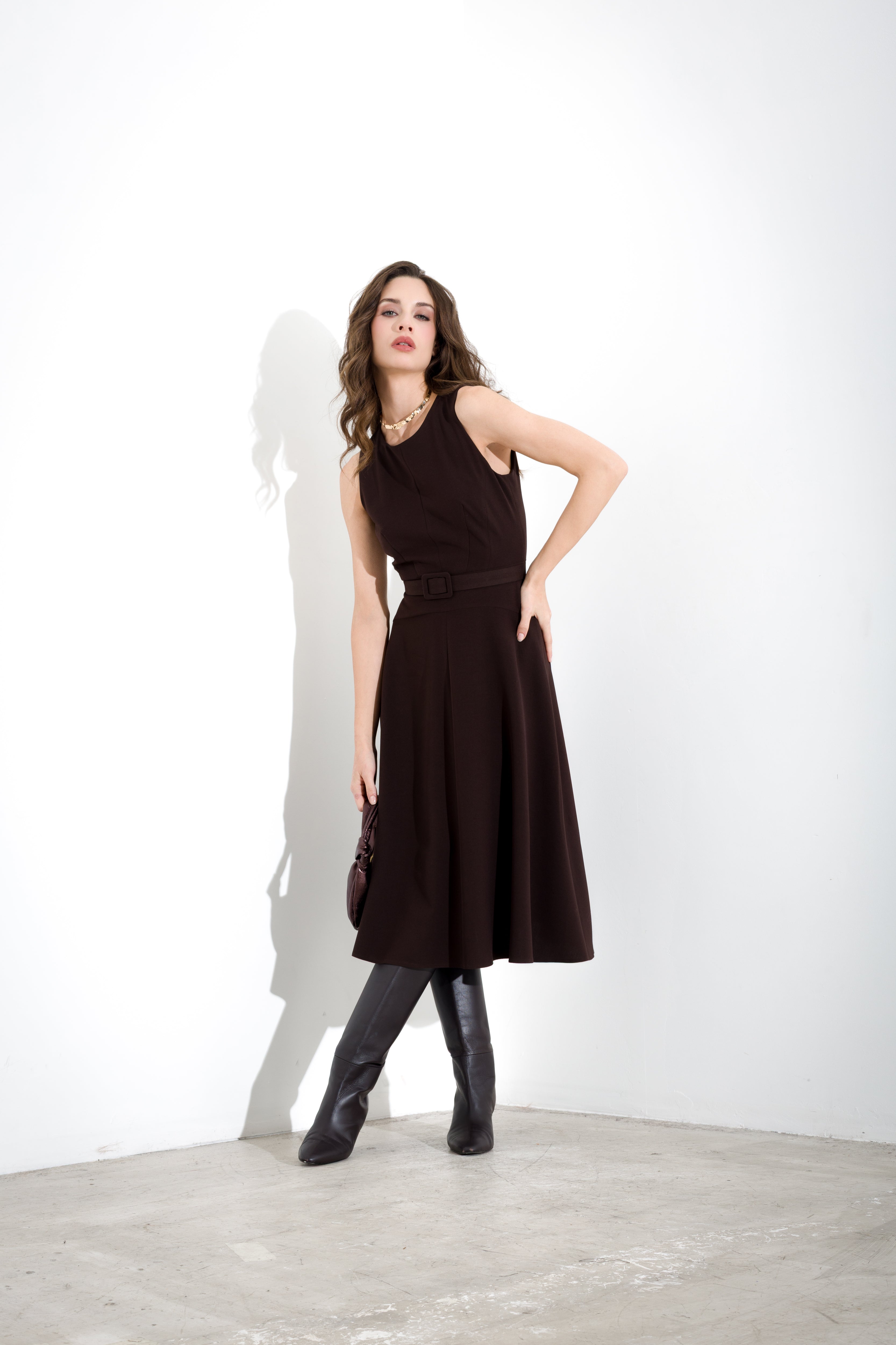 Abito midi in flanella