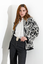 Camicia con collo alla coreana in lyocell