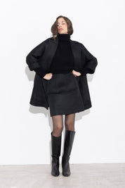Short skirt in double mesh