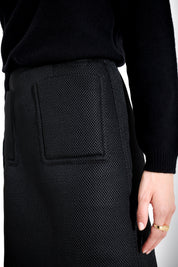 Short skirt in double mesh