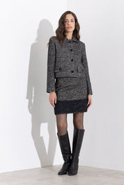 Short tweed skirt