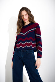Long-sleeved chevron shirt