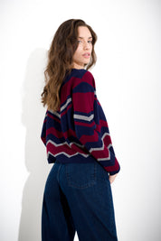 Long-sleeved chevron shirt