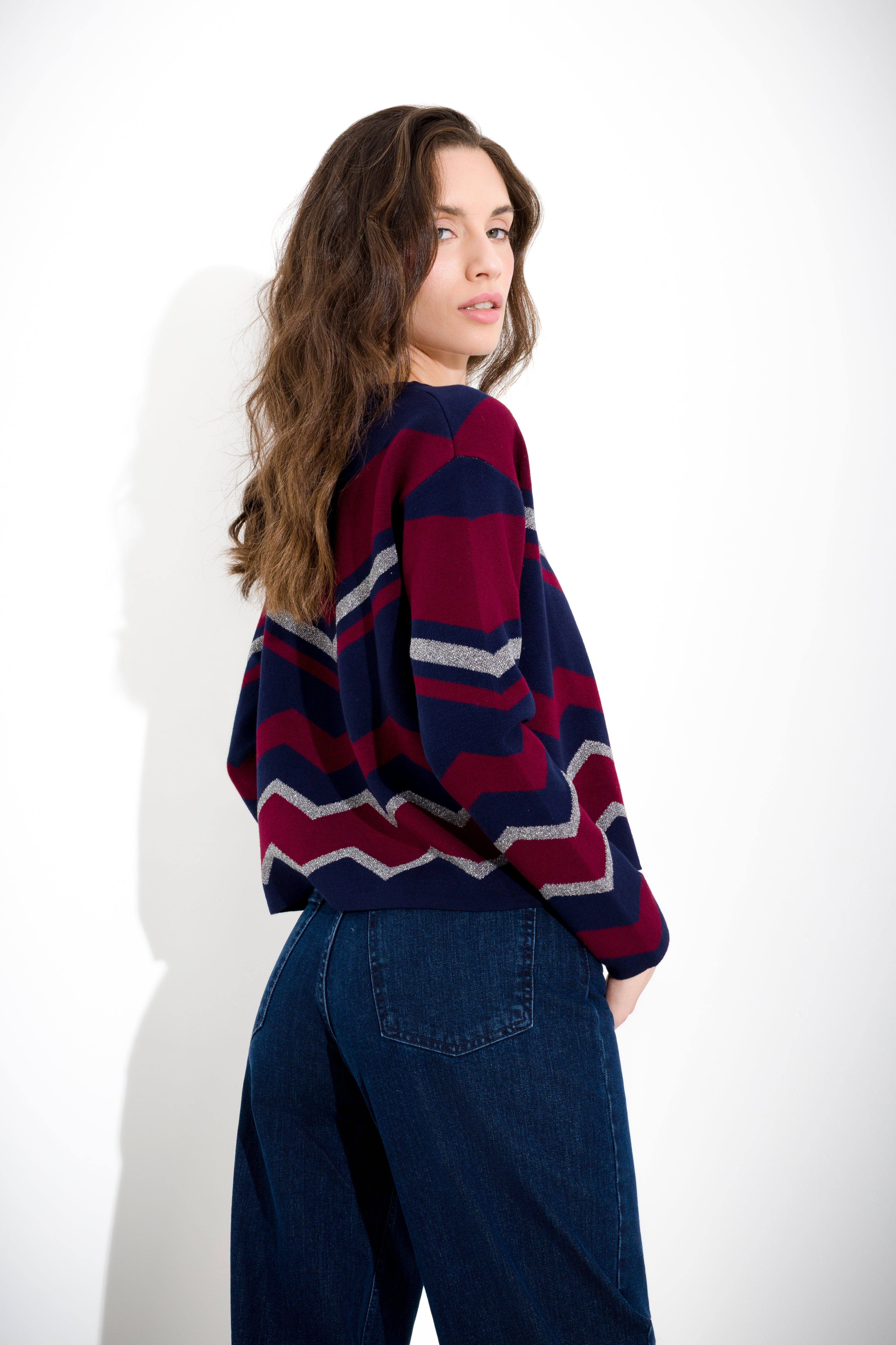 Long-sleeved chevron shirt