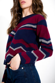 Long-sleeved chevron shirt