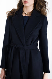 Cappotto in panno con cintura