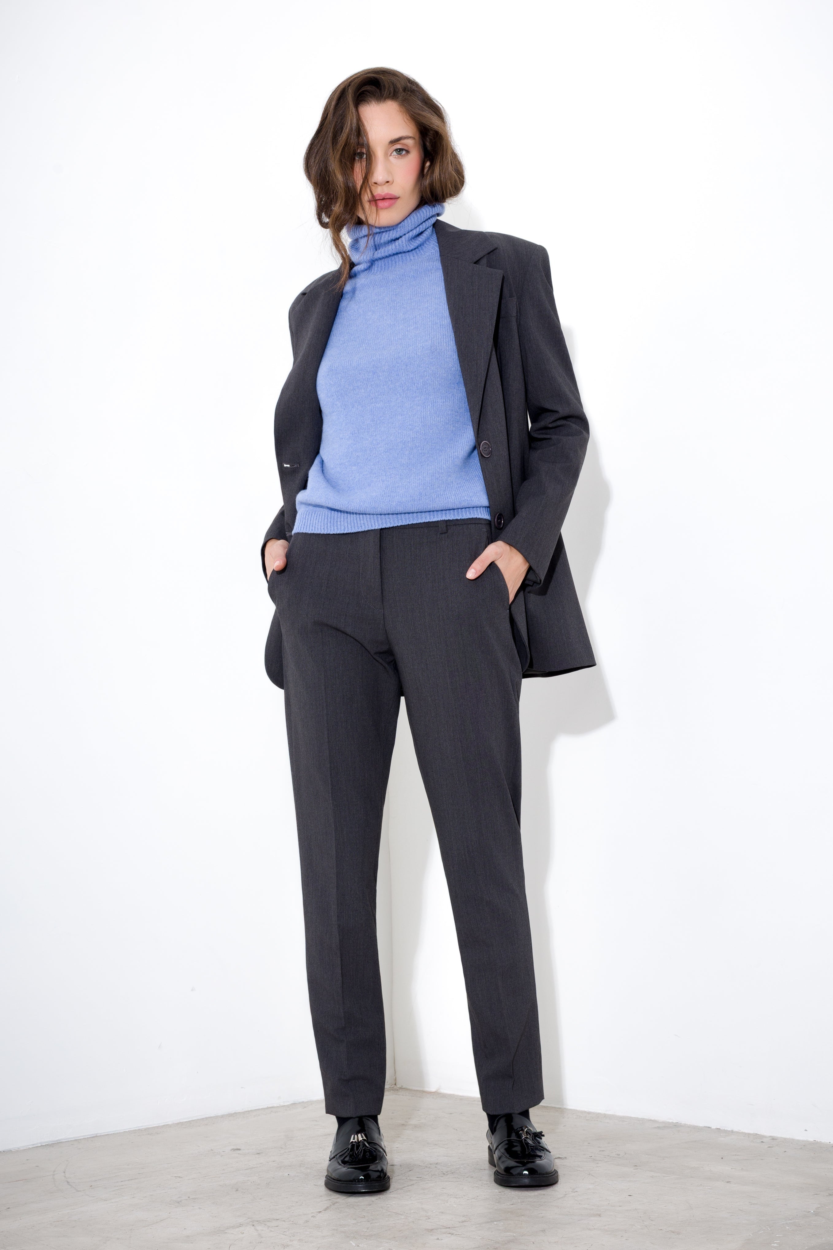 Pantalone dritto in tela lana - Compagnia Italiana