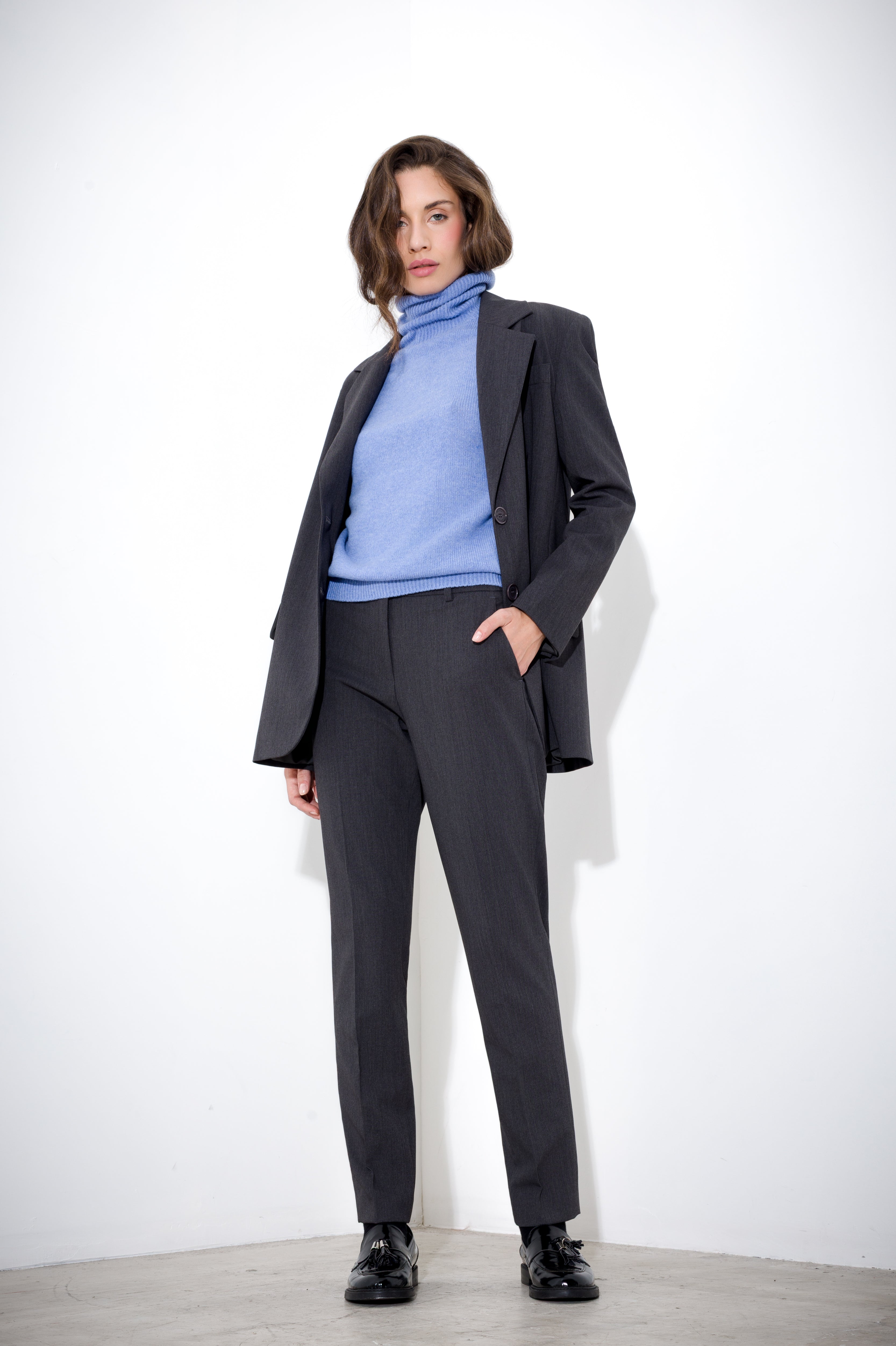 Blazer over in tela lana