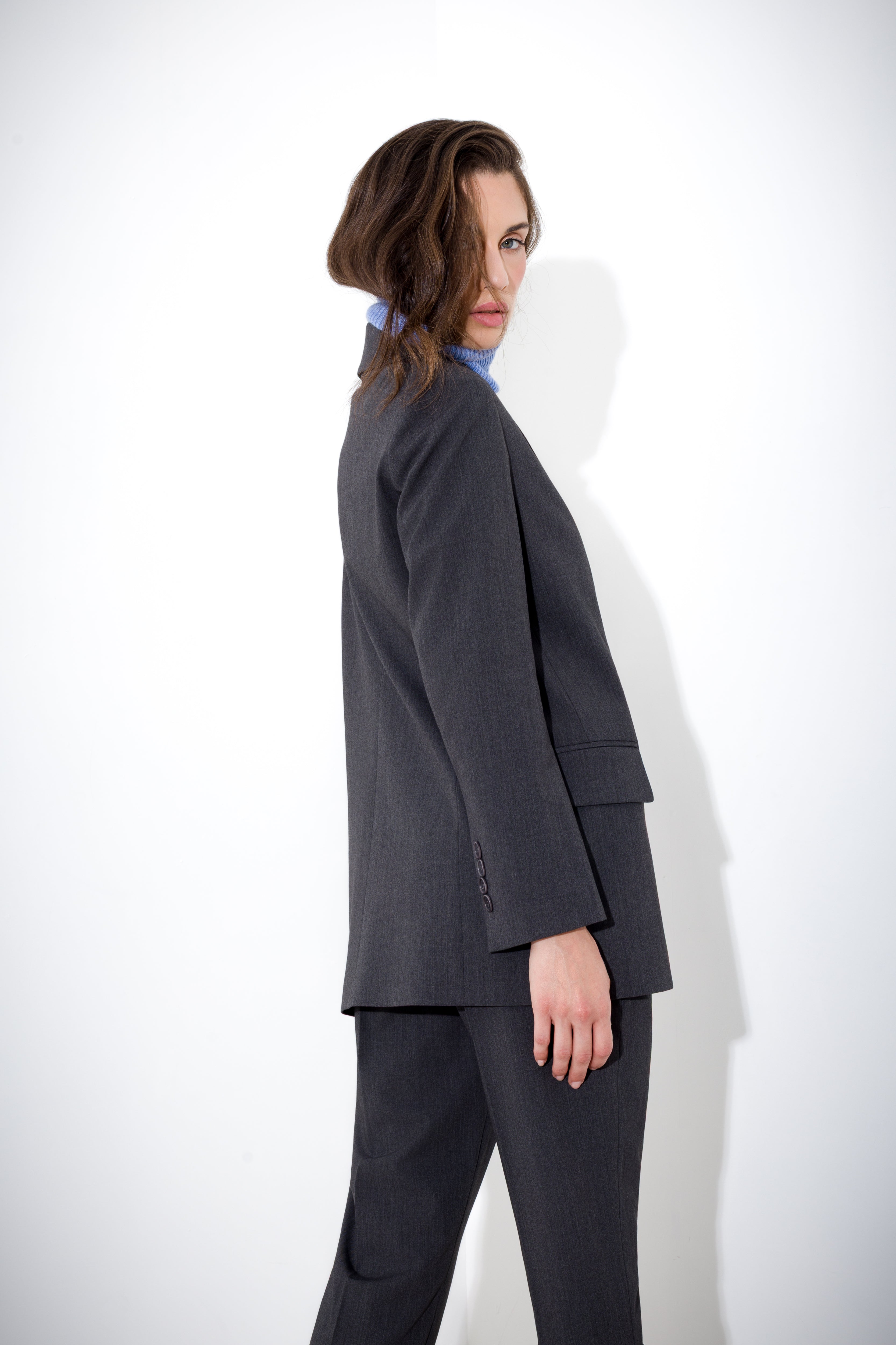 Blazer over in tela lana